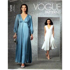 Vogue V1699 Misses 16 to 24 Very Loose Fitting V-Neck Dress Uncut Sewing Pattern